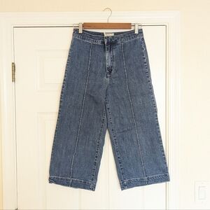 Free People Wide Leg Cropped Jeans Size 27